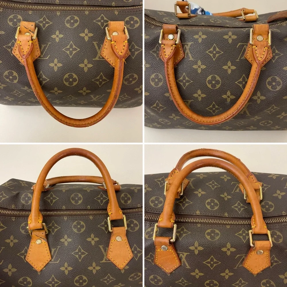 Classic "Speedy 30" Style Top-Handle Satchel - Picture 8 of 11